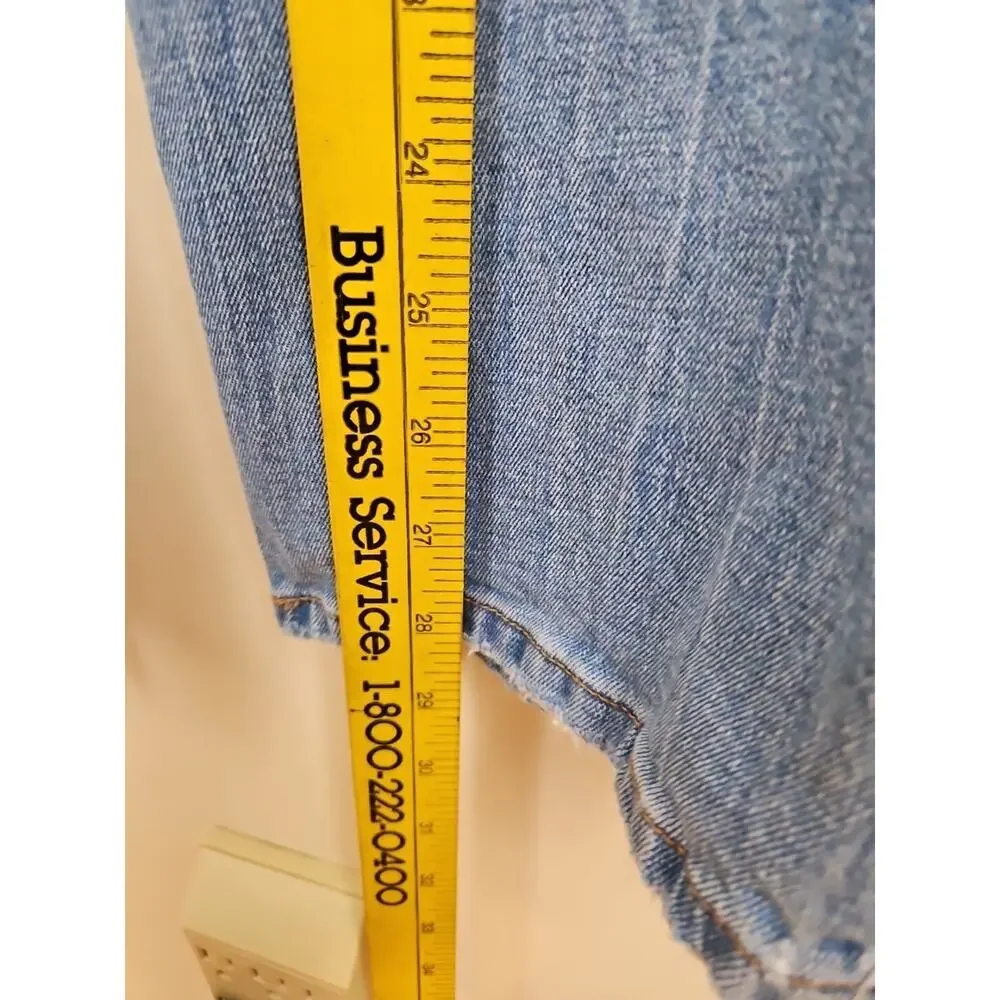 Abercrombie & Fitch Ultra High Rise Ankle Straight Women 35/20 Blue Stretch Jean